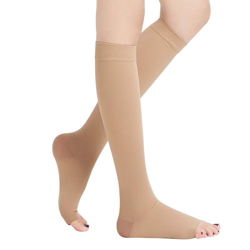 Marceau medical varicose pressure socks with skin tone and exposed toe